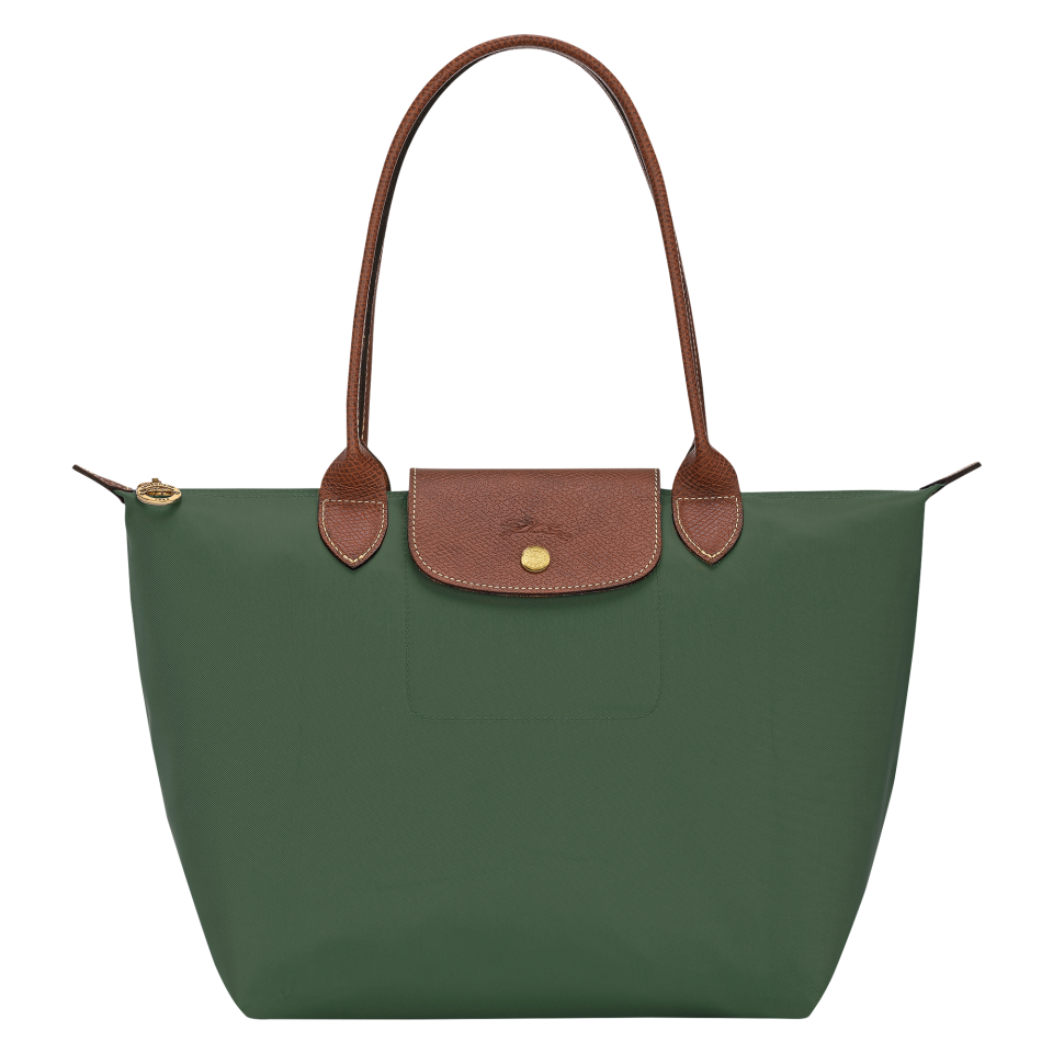 Le Pliage Original M Tote bag British Green - Recycled canvas