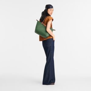 Le Pliage Original M Tote bag British Green – Recycled canvas