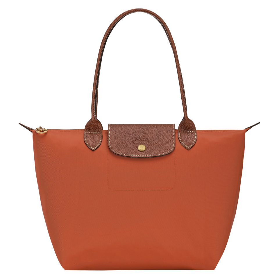 Le Pliage Original M Tote bag Brick - Recycled canvas