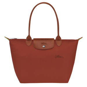 Le Pliage Green M Tote bag Chestnut – Recycled canvas
