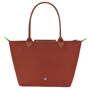 Le Pliage Green M Tote bag Chestnut – Recycled canvas