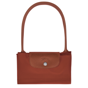 Le Pliage Green M Tote bag Chestnut – Recycled canvas