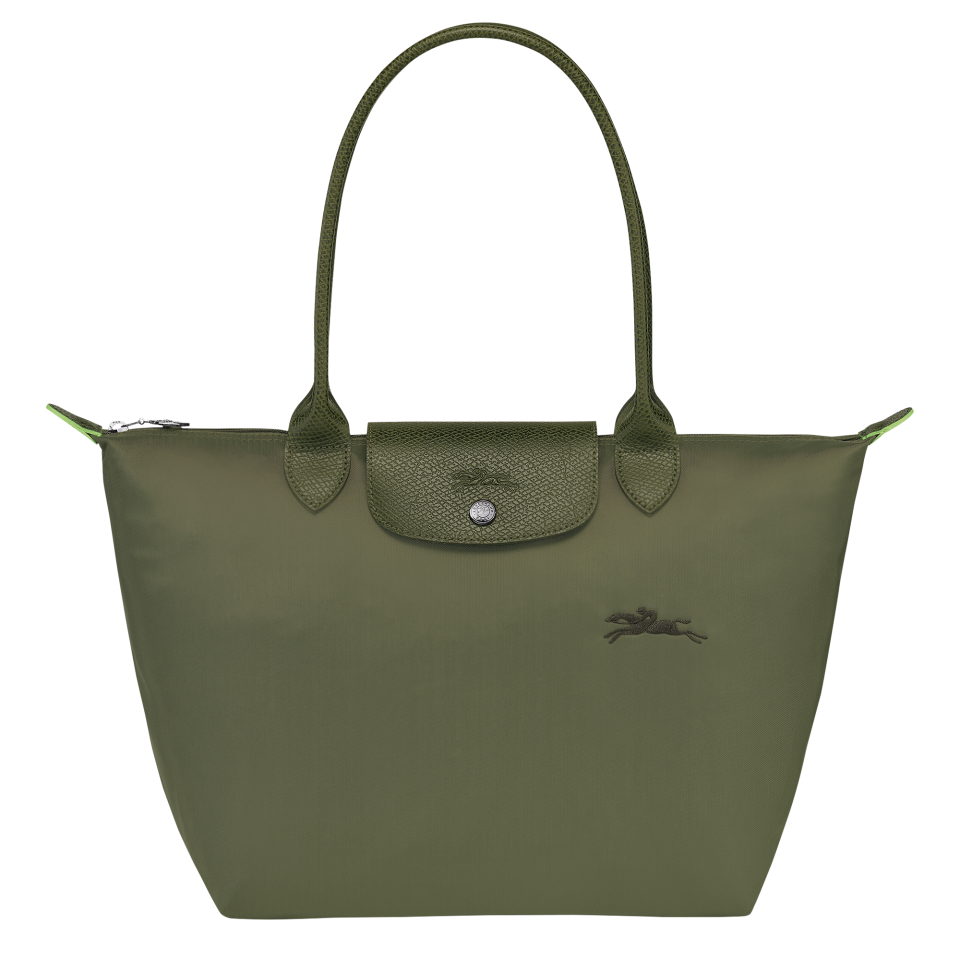 Le Pliage Green M Tote bag Forest - Recycled canvas