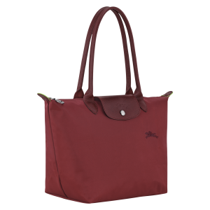 Le Pliage Green M Tote bag Pomegranate – Recycled canvas