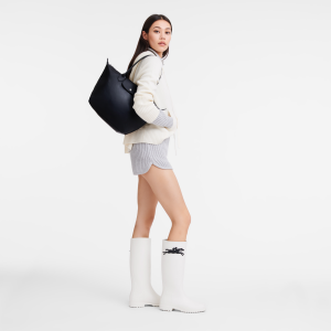 Le Pliage Xtra M Tote bag Black – Leather