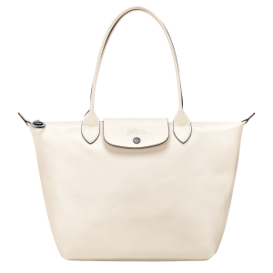 Le Pliage Xtra M Tote bag Ecru – Leather