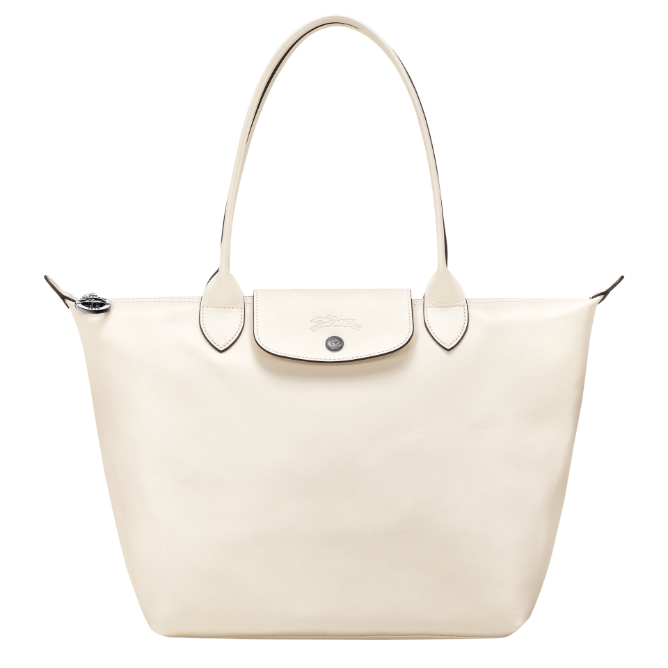 Le Pliage Xtra M Tote bag Ecru - Leather