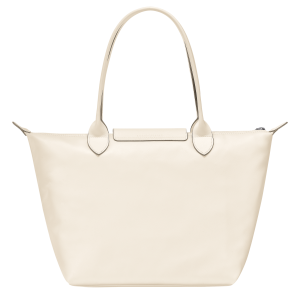 Le Pliage Xtra M Tote bag Ecru – Leather
