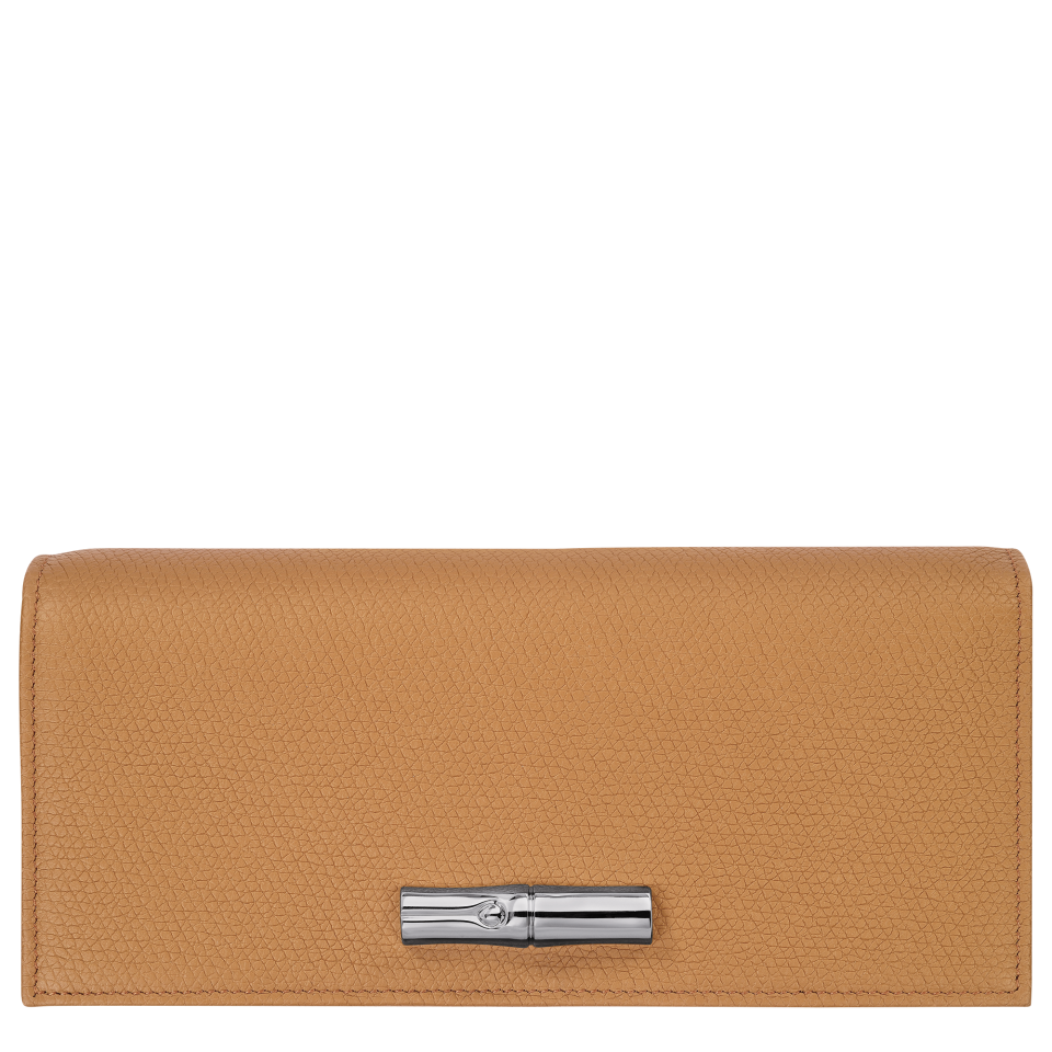 Le Roseau Flap wallet Walnut - Leather