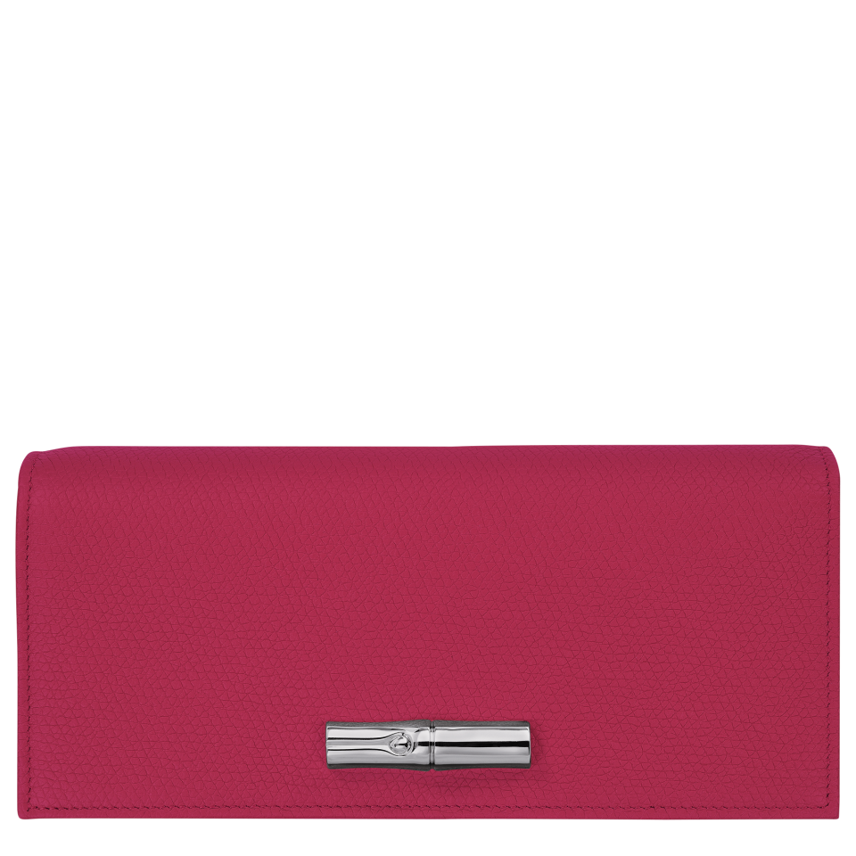 Le Roseau Flap wallet Beetroot - Leather