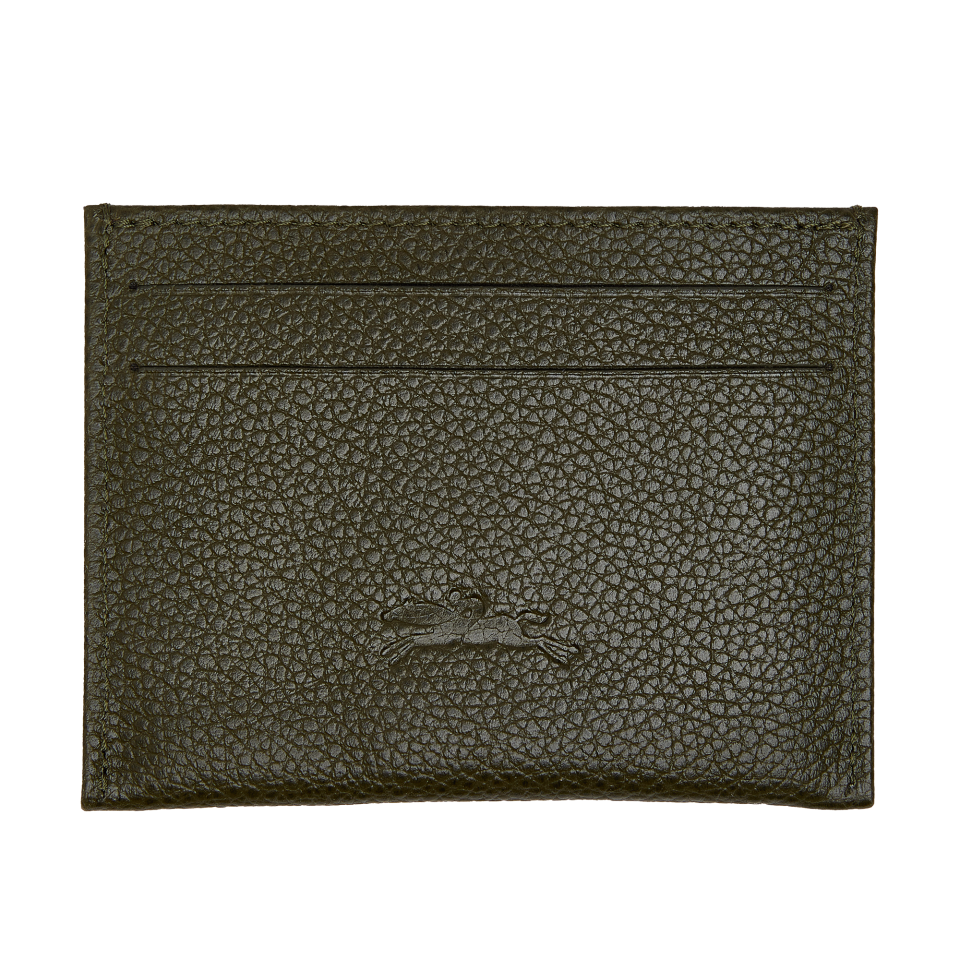 Le Foulonné Card holder Khaki - Leather