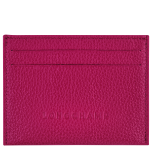 Le Foulonné Card holder Beetroot – Leather