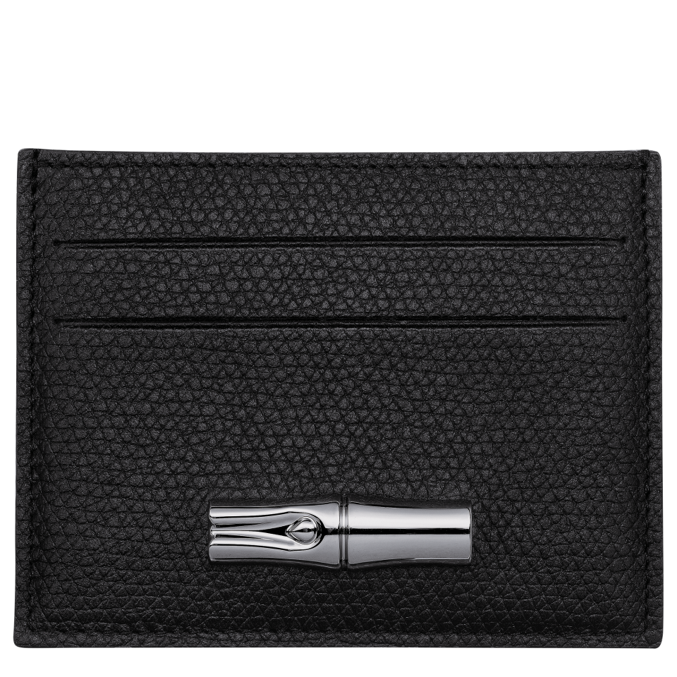 Le Roseau Card holder Black - Leather