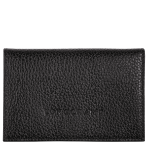 Le Foulonné Card holder Black – Leather