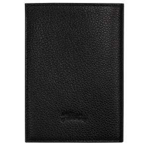 Le Foulonné Passport cover Black – Leather