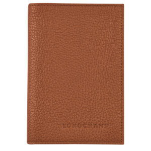 Le Foulonné Passport cover Caramel – Leather