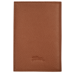 Le Foulonné Passport cover Caramel – Leather