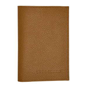 Le Foulonné Passport cover Walnut – Leather