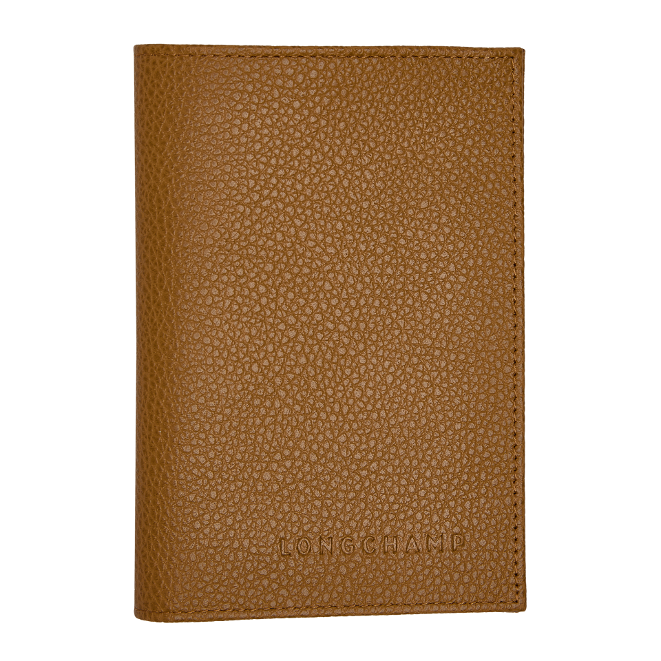 Le Foulonné Passport cover Walnut - Leather