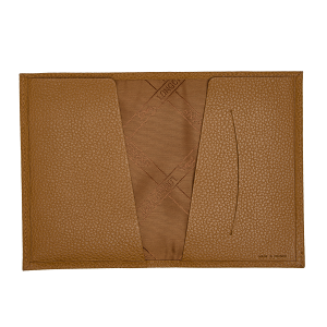 Le Foulonné Passport cover Walnut – Leather