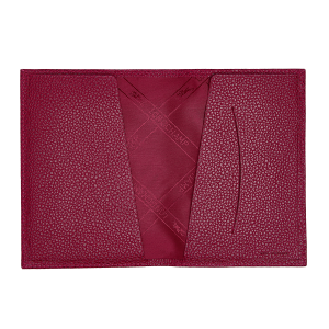 Le Foulonné Passport cover Beetroot – Leather