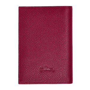 Le Foulonné Passport cover Beetroot – Leather