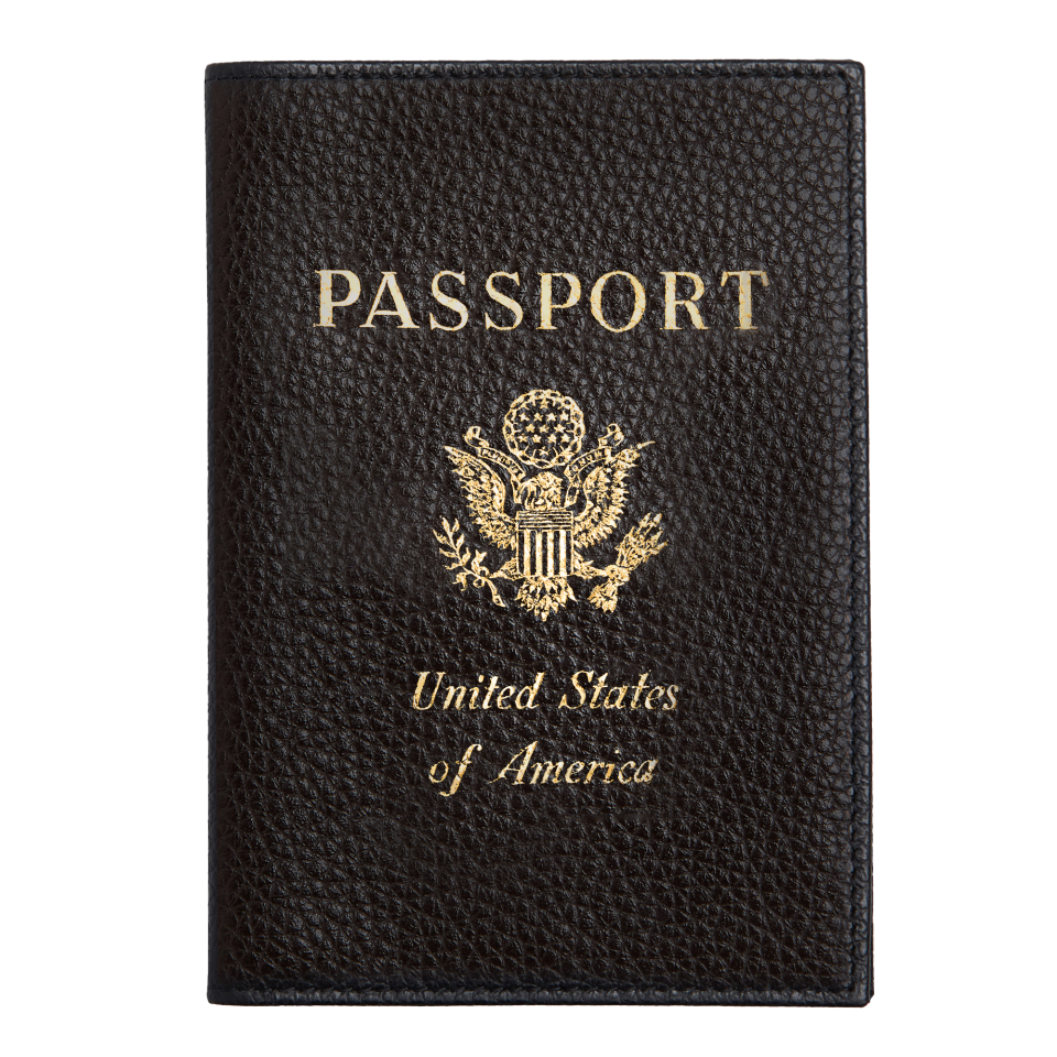 Le Foulonné Passport cover Black - Leather