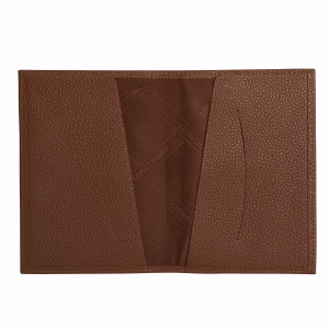 Le Foulonné Passport cover Caramel – Leather