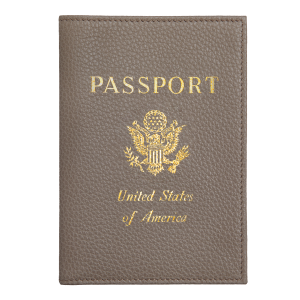 Le Foulonné Passport cover Turtledove – Leather