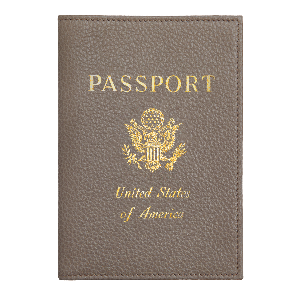 Le Foulonné Passport cover Turtledove - Leather