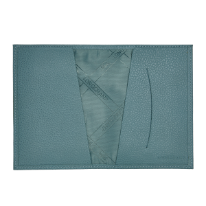 Le Foulonné Passport cover Eucalyptus – Leather