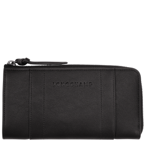 Longchamp 3D Zip around wallet Black – Leather