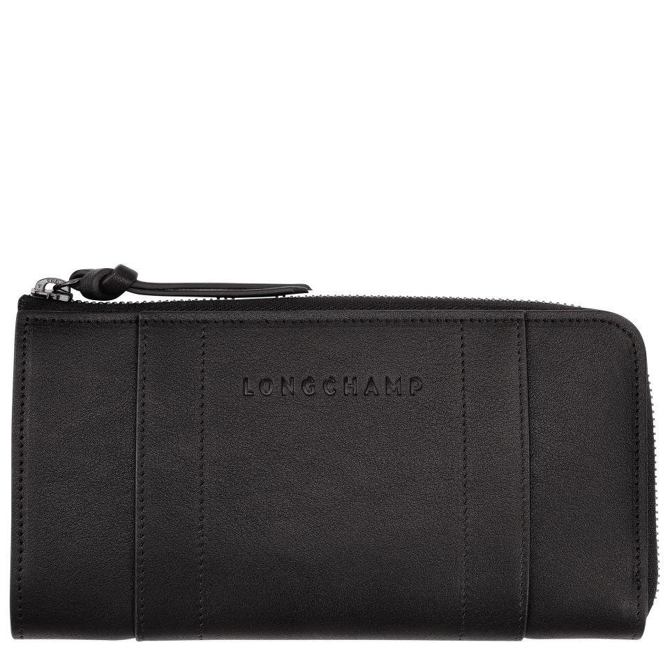 Longchamp 3D Zip around wallet Black - Leather
