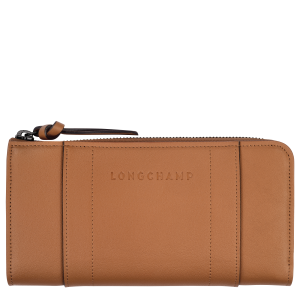 Longchamp 3D Zip around wallet Natural – Leather