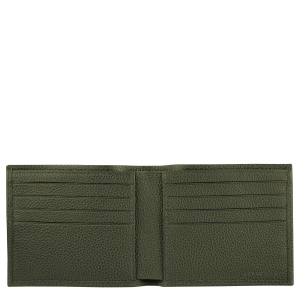 Le Foulonné Wallet Khaki – Leather