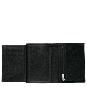 Le Foulonné Wallet Black – Leather