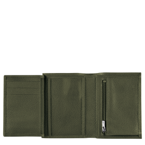 Le Foulonné Wallet Khaki – Leather