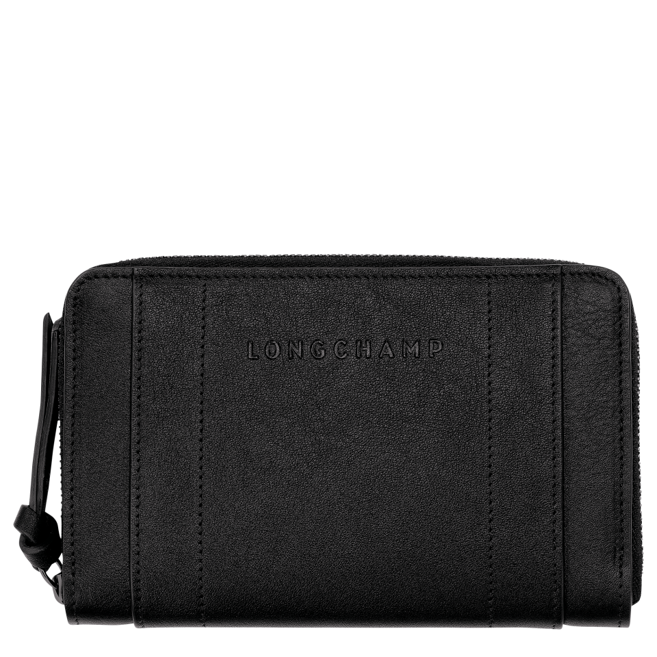 Longchamp 3D Wallet Black - Leather