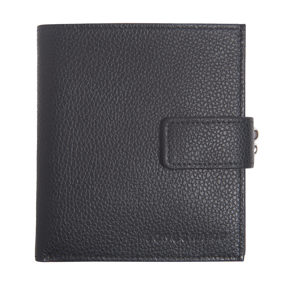 Le Foulonné Compact wallet Black - Leather